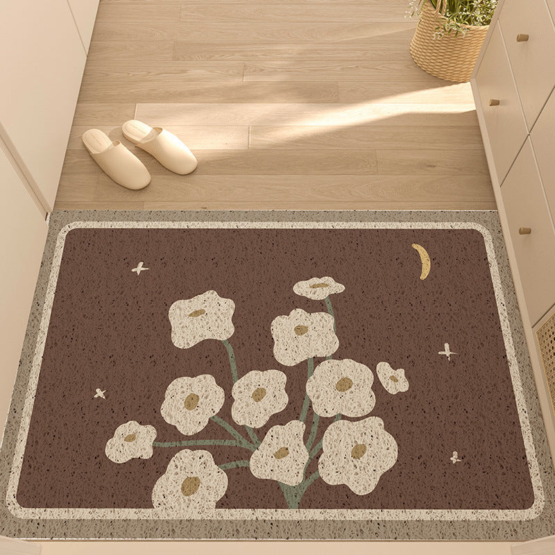Floral Outdoor Silk Floor Mat