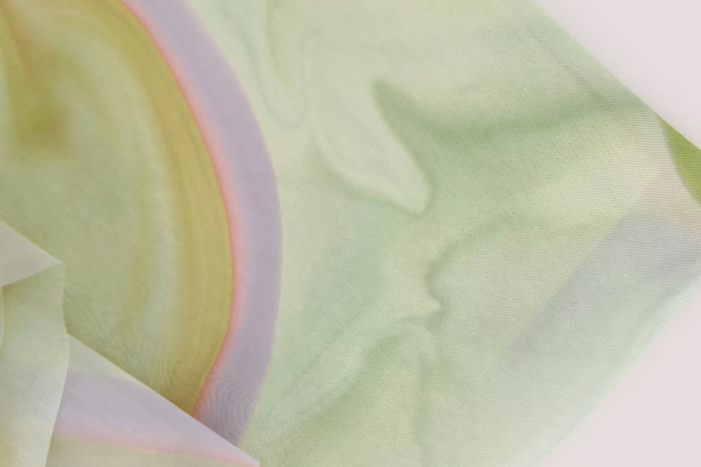 Laminated Decoration Printed Silk Net Dress