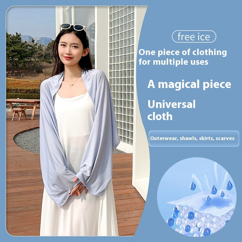 Sun Protection Cardigan Thin Women's Ice Silk Coat