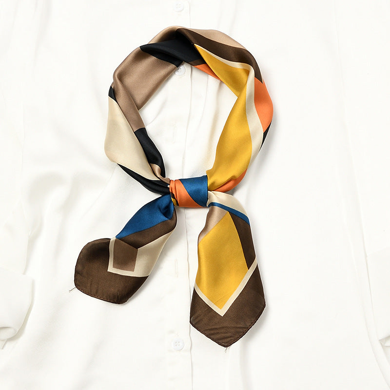 Stewardess silk scarf female hair band