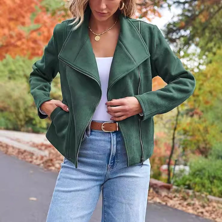 VeluRide Suede Moto Jacket