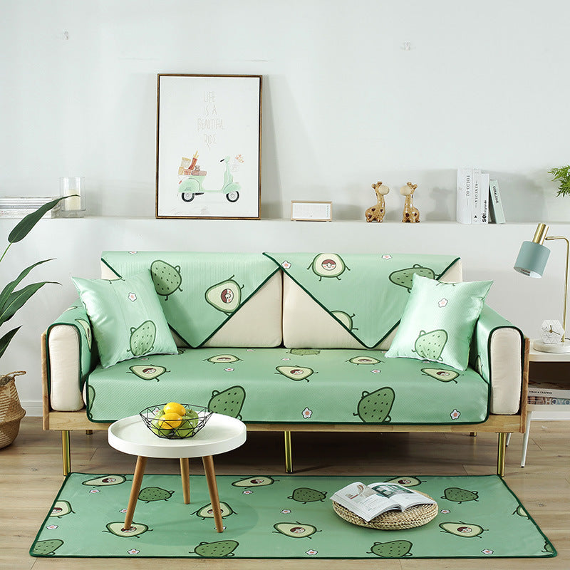 Summer washed ice silk sofa cushion