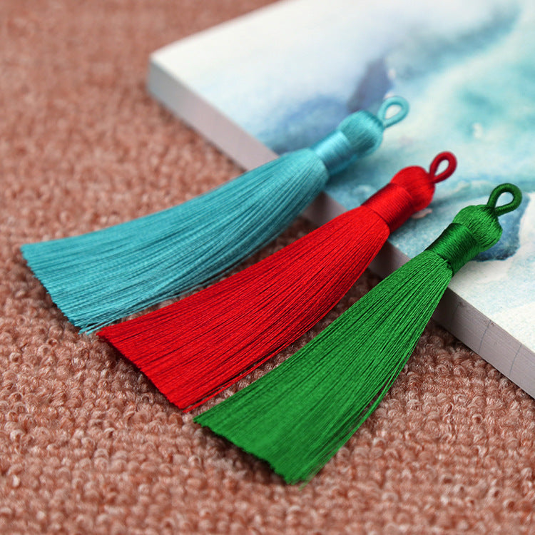 Chinese Knot Bookmark Polyester Faux Ice Silk Coil Tassel Tassels