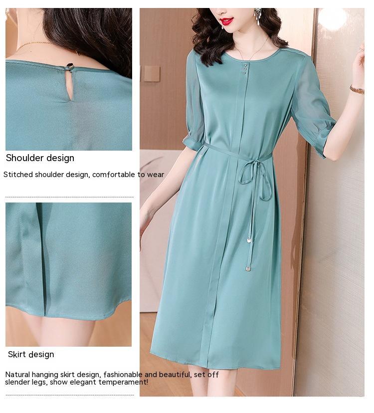 Fashionable Elegant Silky Silk Dress For Women