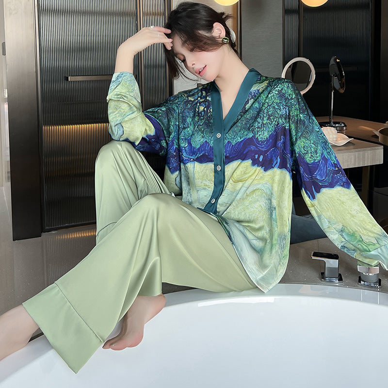 Women's Fashion Casual Simulation Silk Home Wear