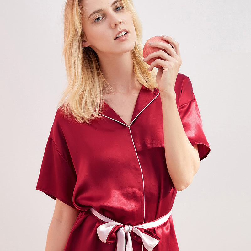 Silk pajamas nightdress