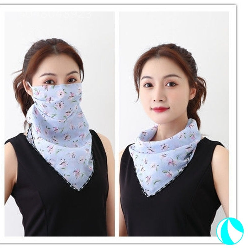Women's UV protection summer shading silk scarf
