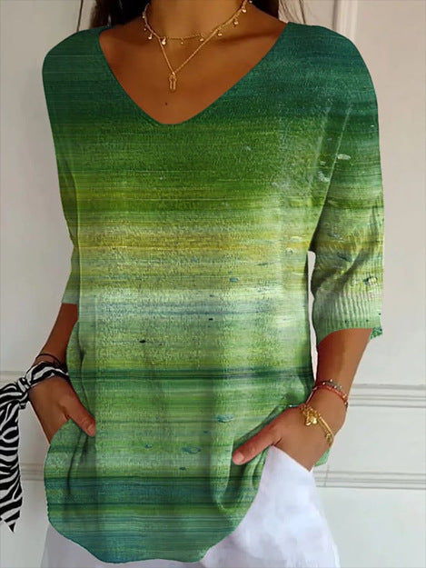 Eurora Bloom V-Neck Top