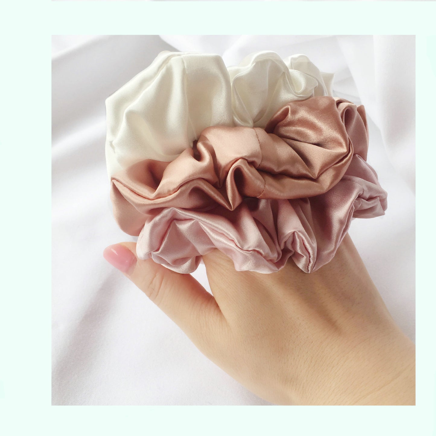 22 M Silk Medium Size 3cm Large Intestine Ring Silk Headdress Flower