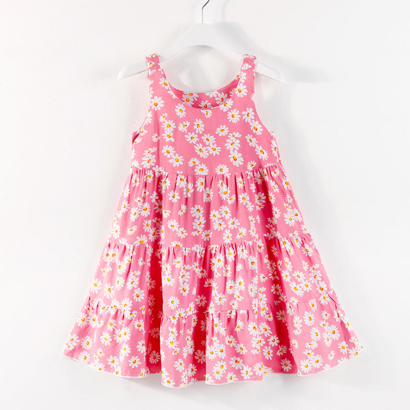 Cotton silk children's foreign style skirt