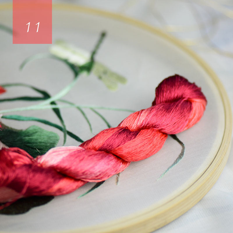 Famous Ancient Embroidery Art Silk Gradient Embroidery Line