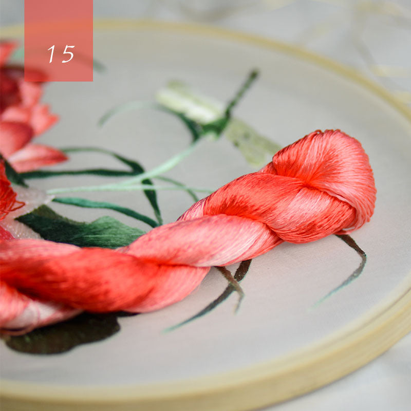 Famous Ancient Embroidery Art Silk Gradient Embroidery Line