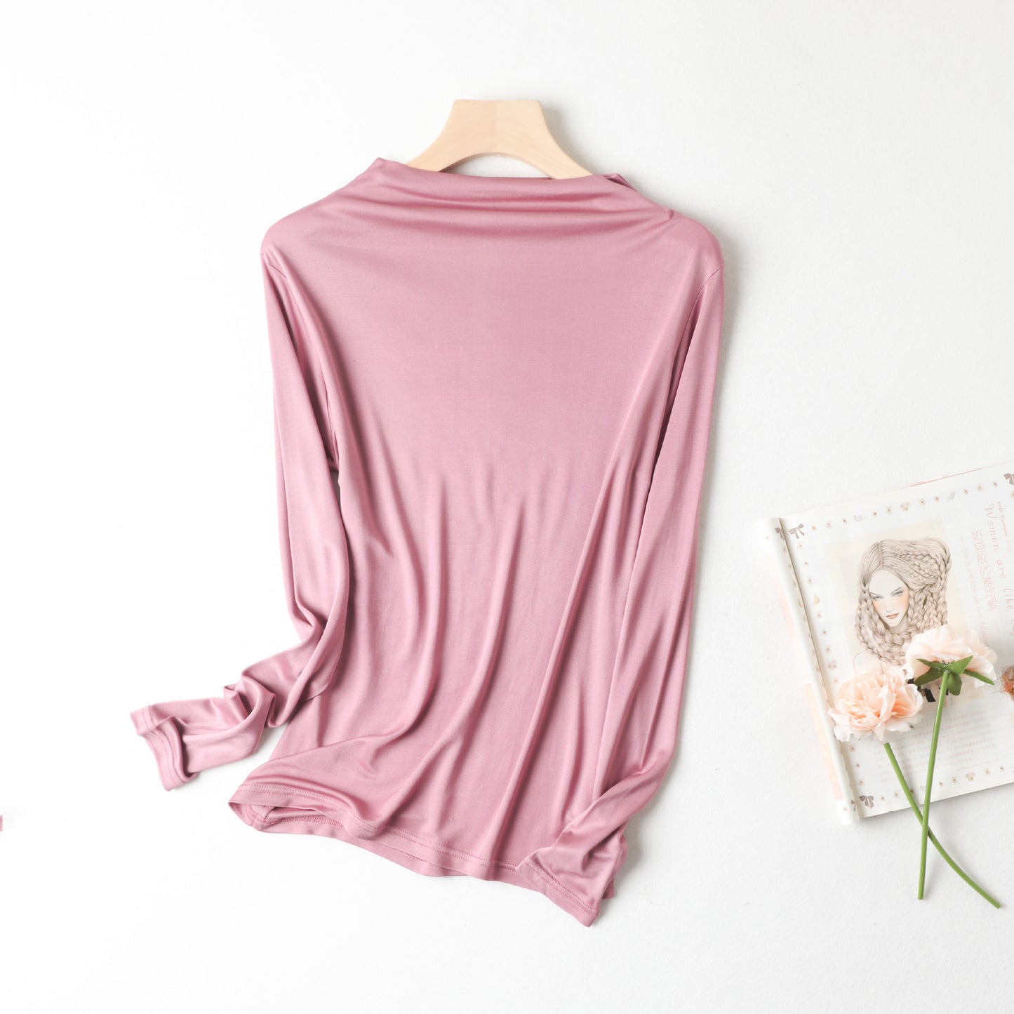 Women's Fashion Silk Bottoming Shirt