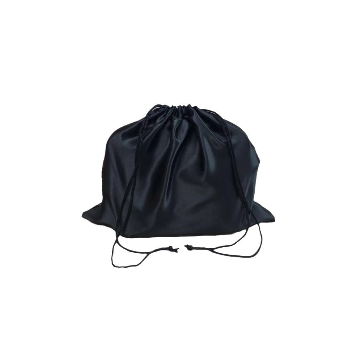 Black Silk Color Tie Pocket With Smooth Storage Bag