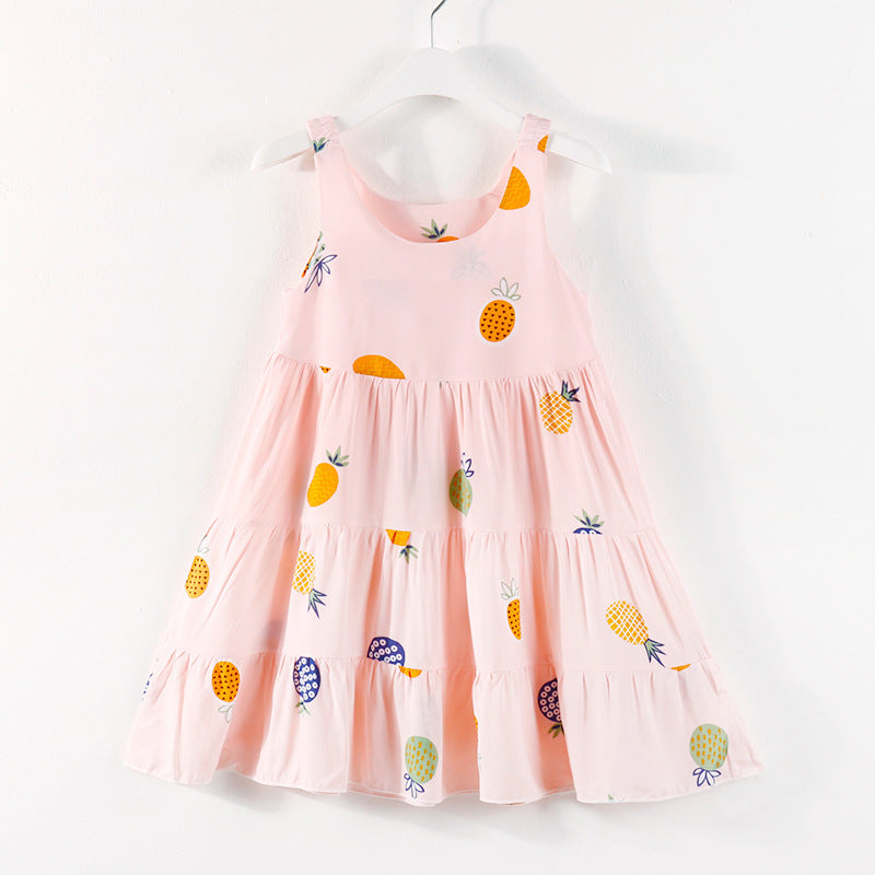 Cotton silk children's foreign style skirt