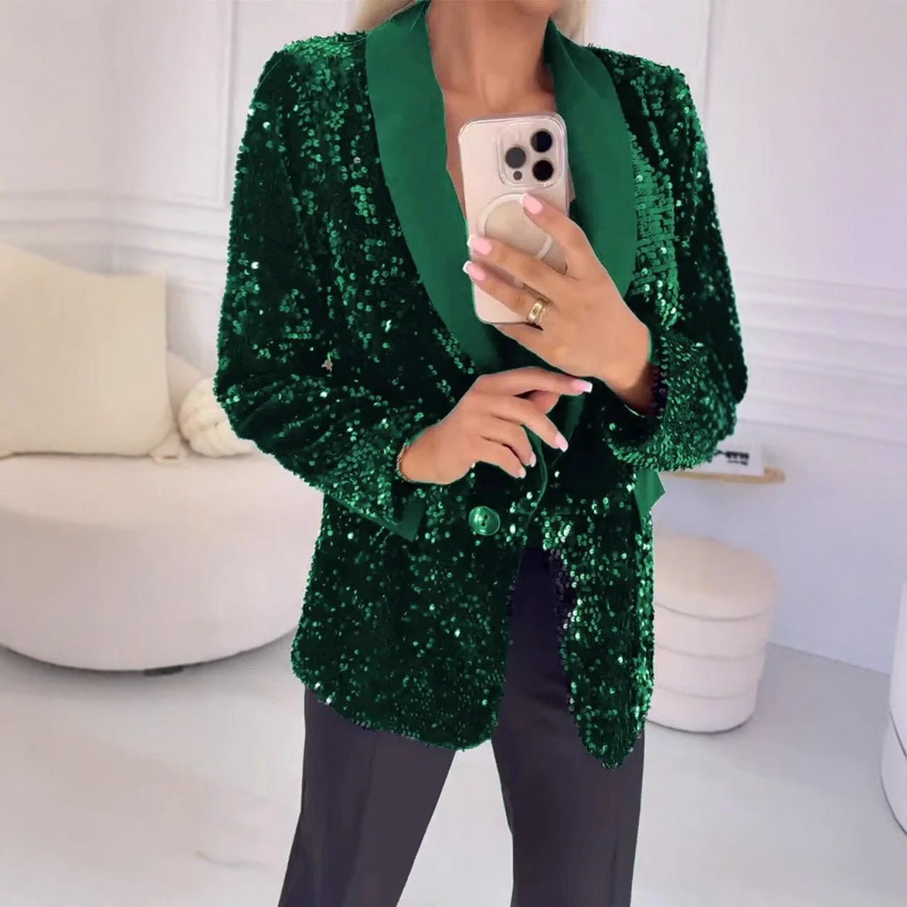 GlimmerVogue Sequin Jacket