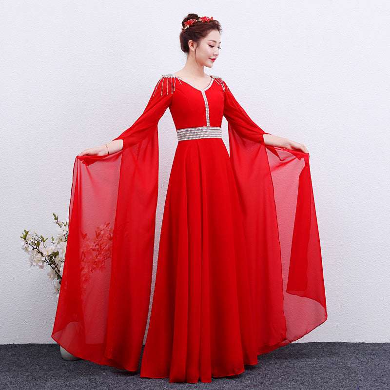 The Crimson Aria Gown