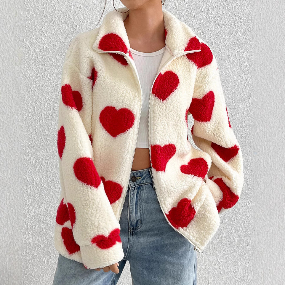 Amora Heart Plush Coat