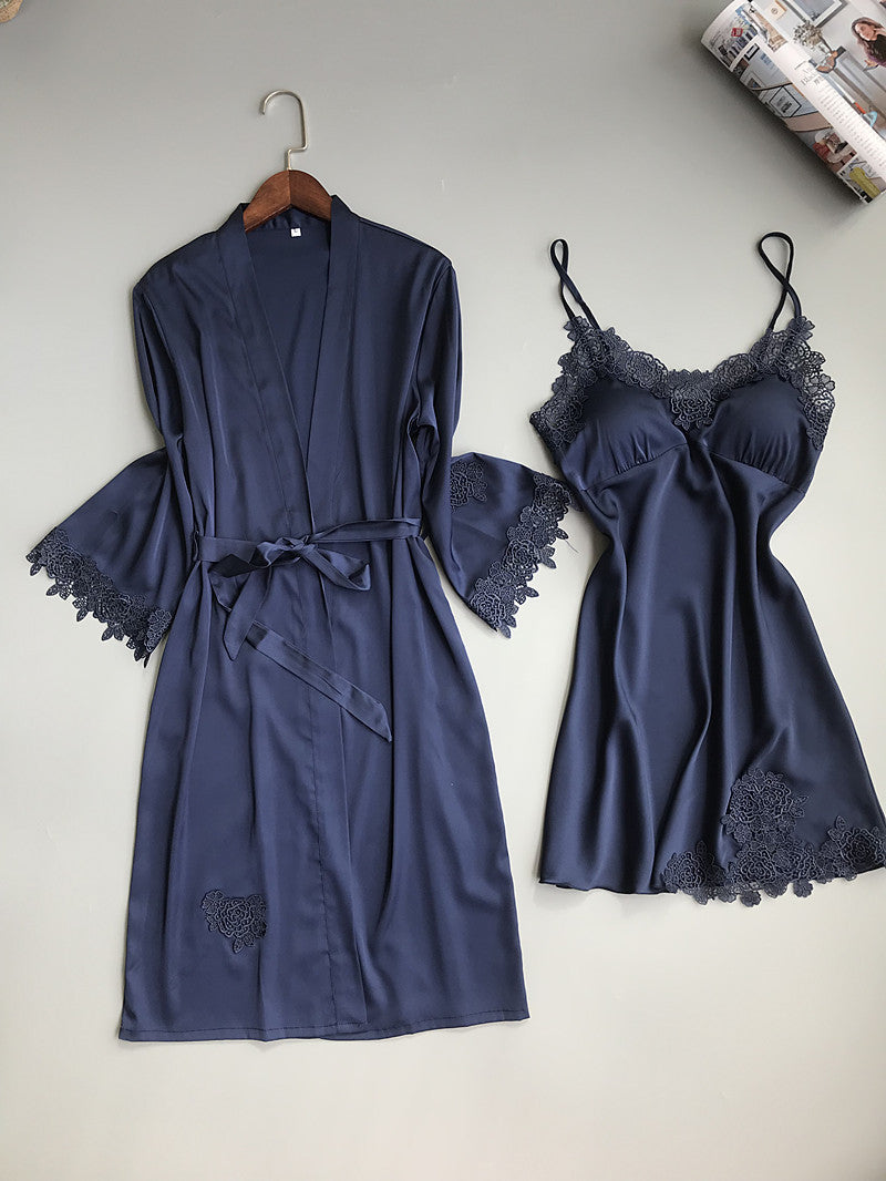 Two piece summer silk halter with breast pad