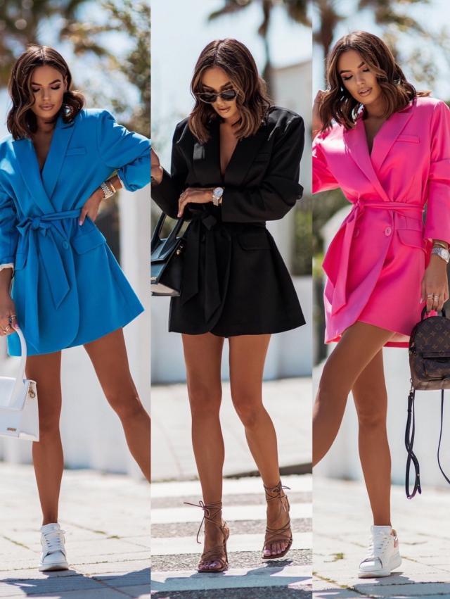 Elegance Knot Collar Blazer Coat