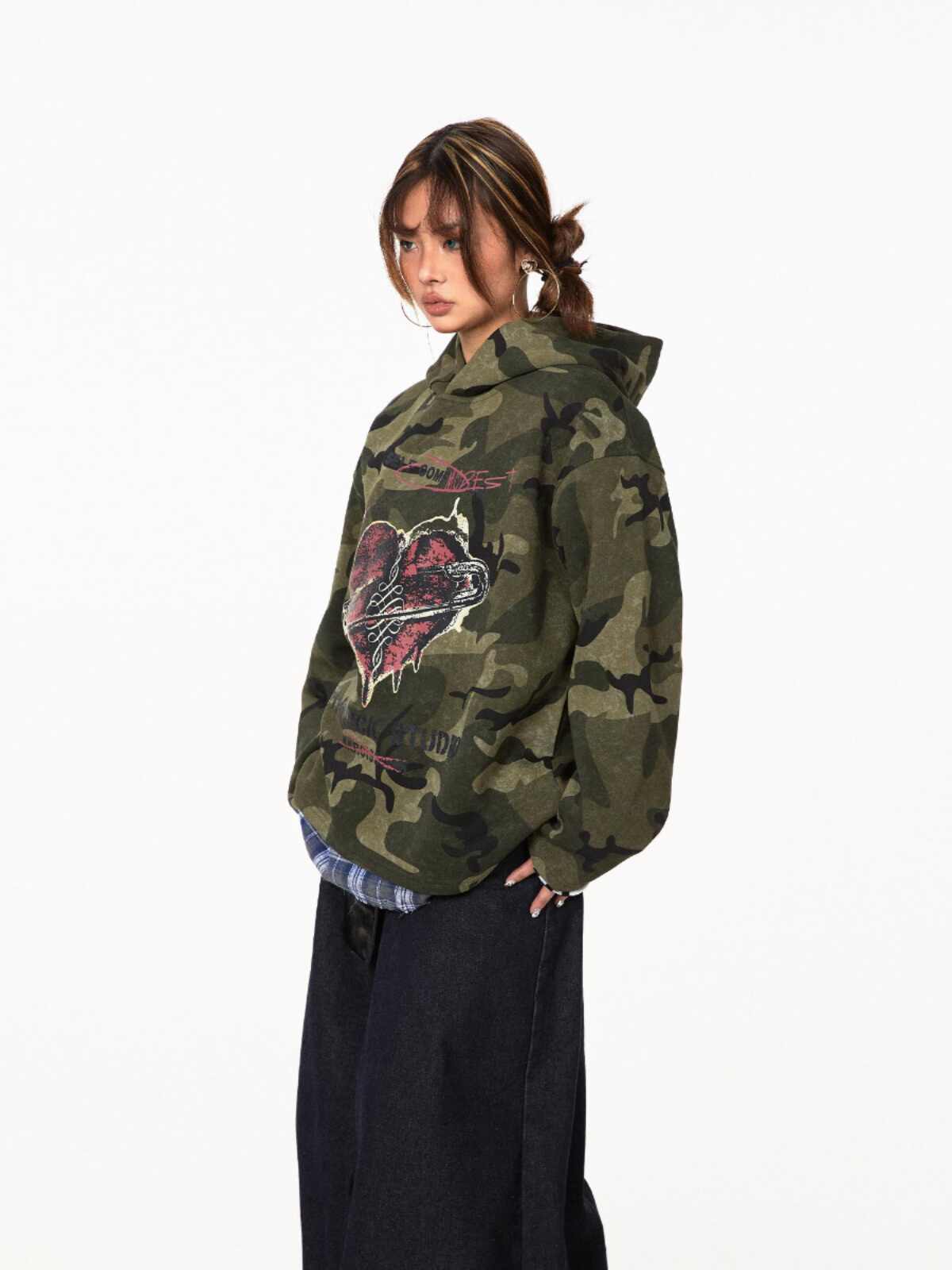VintageVibe Camo Hoodie