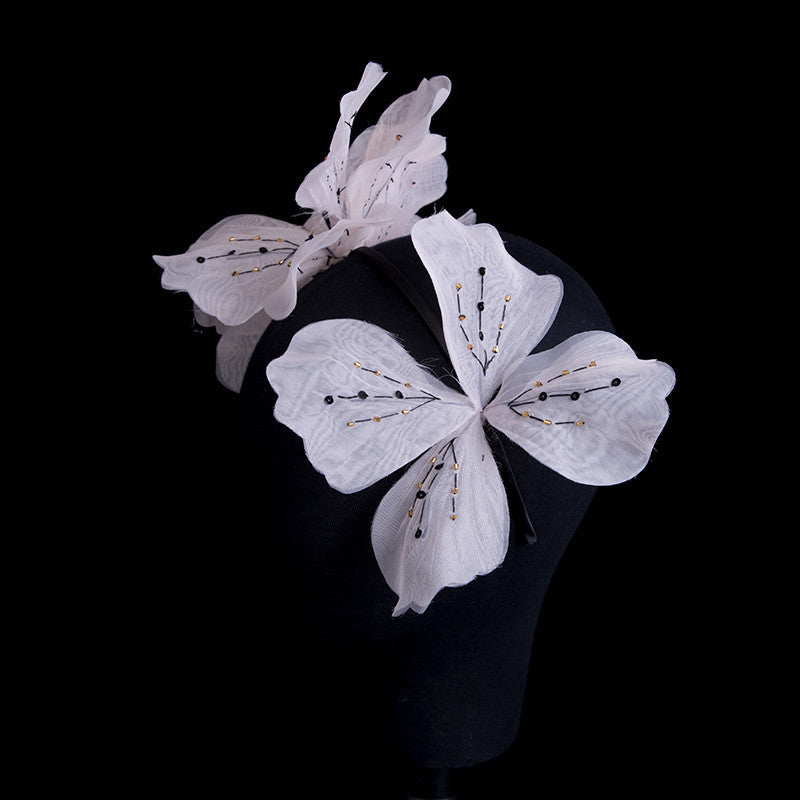 Handmade Silk Yarn Flower Headdress Bride