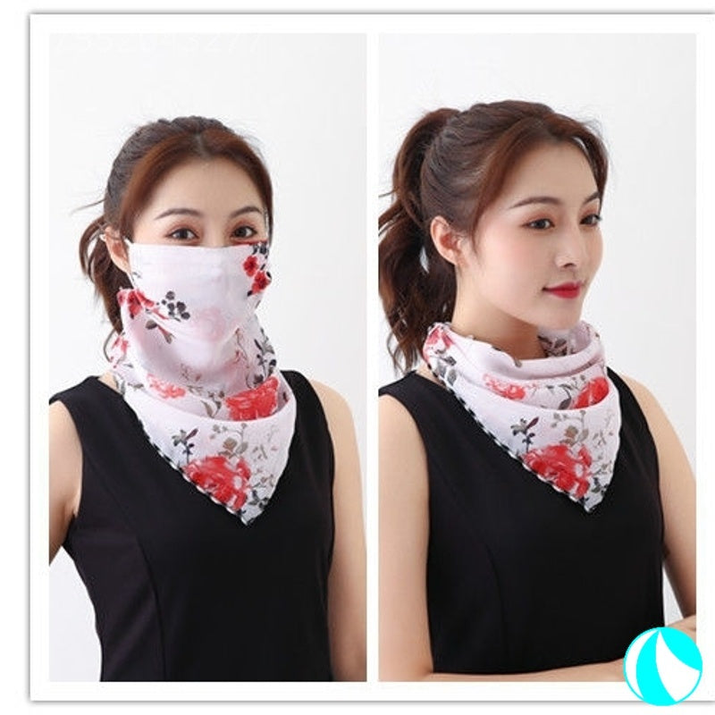 Women's UV protection summer shading silk scarf