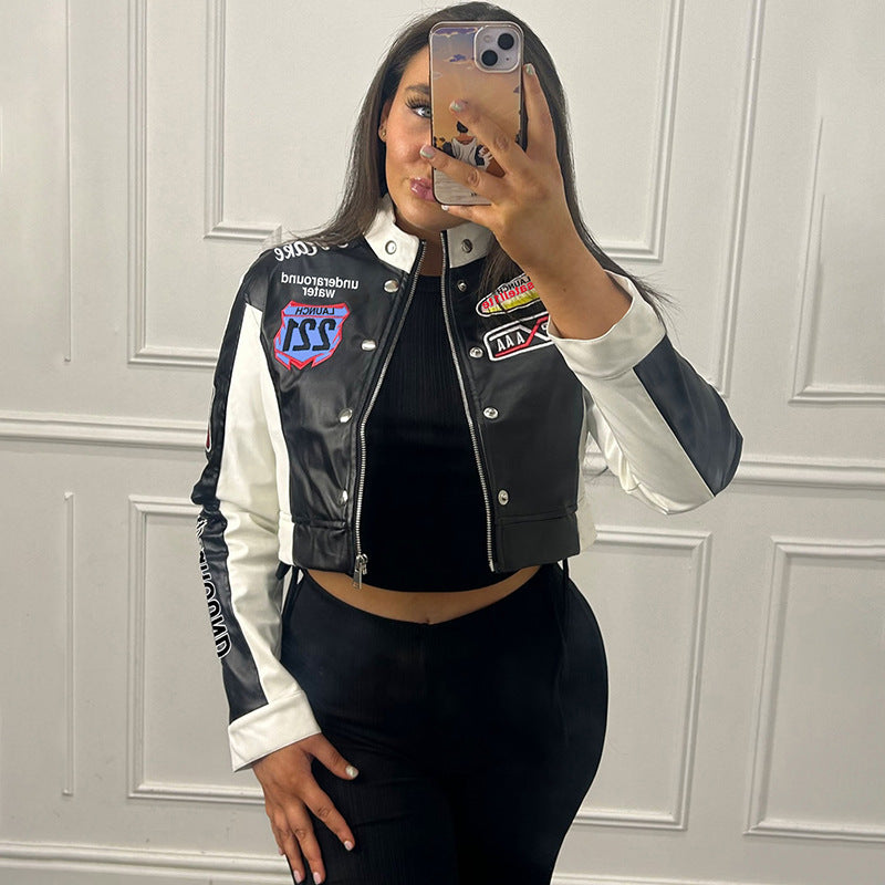 DiamondEdge Cropped Baseball Jacket