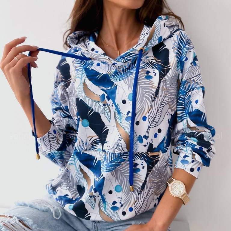 BlossomTrail Hooded Sweatshirt Coat