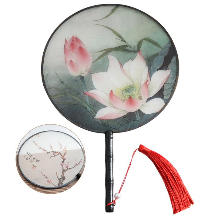 Translucent silk fan