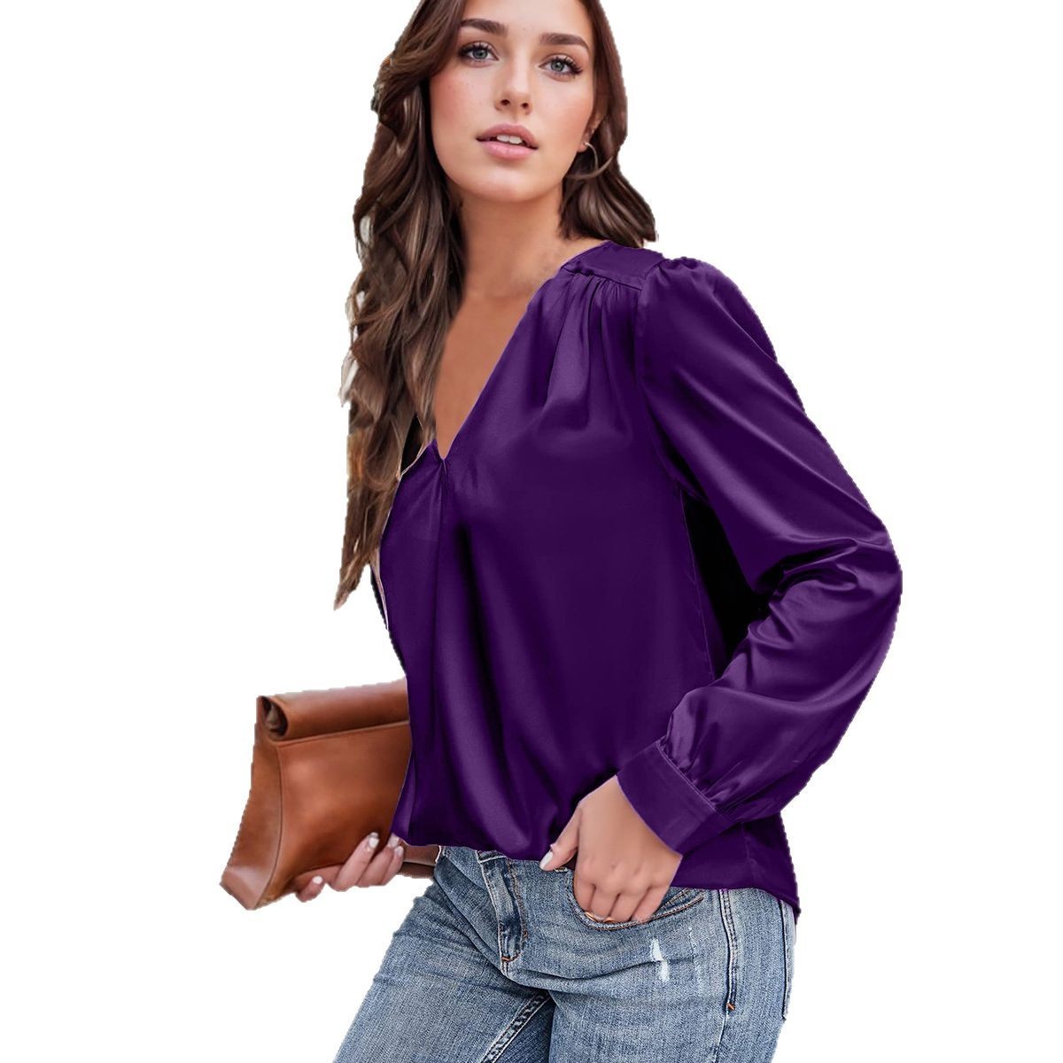LustraFlow Satin Blouse