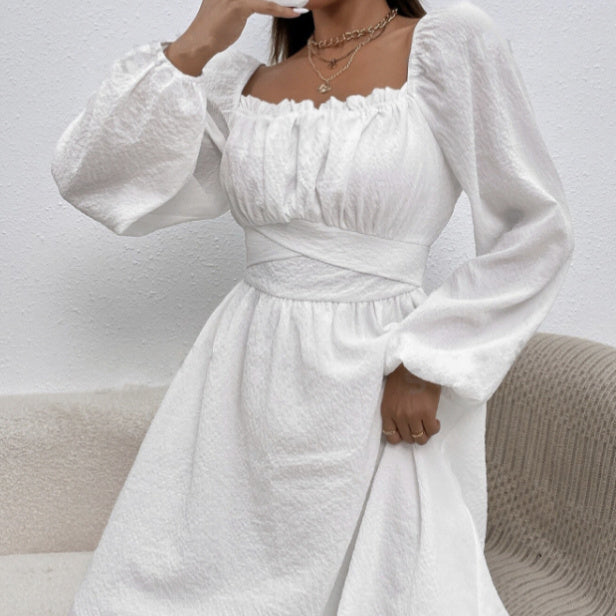 LaceCrest A-Line Dress