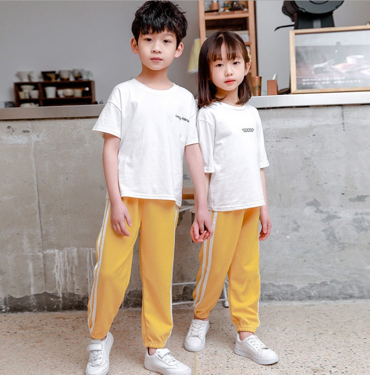 Children's loose ice silk sweatpants