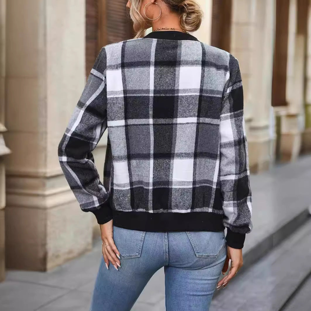 MetroPlaid Varsity Luxe Jacket