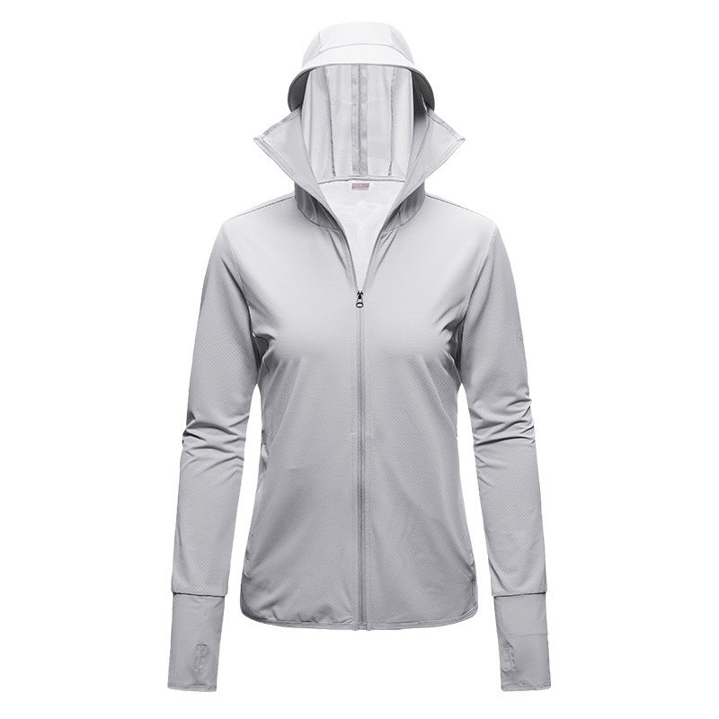 Sun Protection Clothing Women's Long Sleeve UV Protection Breathable Thin Ice Silk