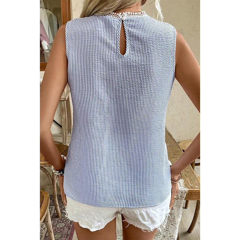 Serena Stripe Lace Vest