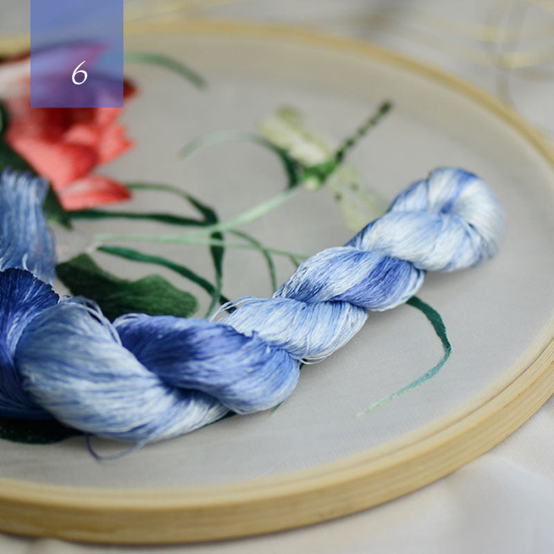 Famous Ancient Embroidery Art Silk Gradient Embroidery Line