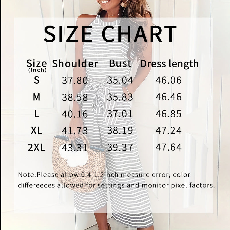 Womens Casual Striped Jumpsuits Summer Cap Sleeve Wide Leg Jumper Romper Button Down Travel Beach Outfits