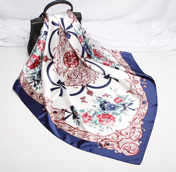 Digital Printed Square Silk Scarf