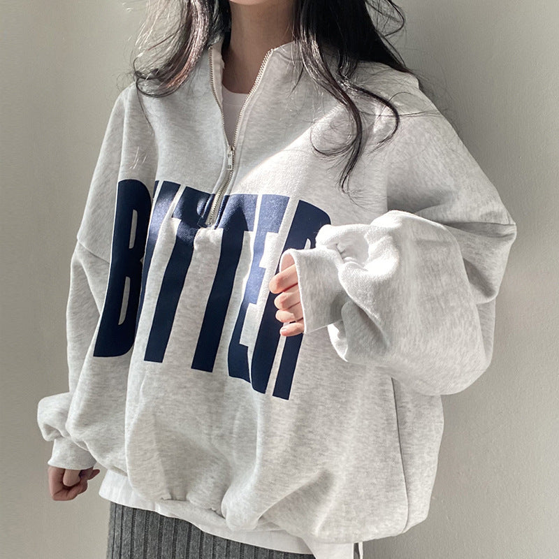 Vervida Contrast Letter Sweater