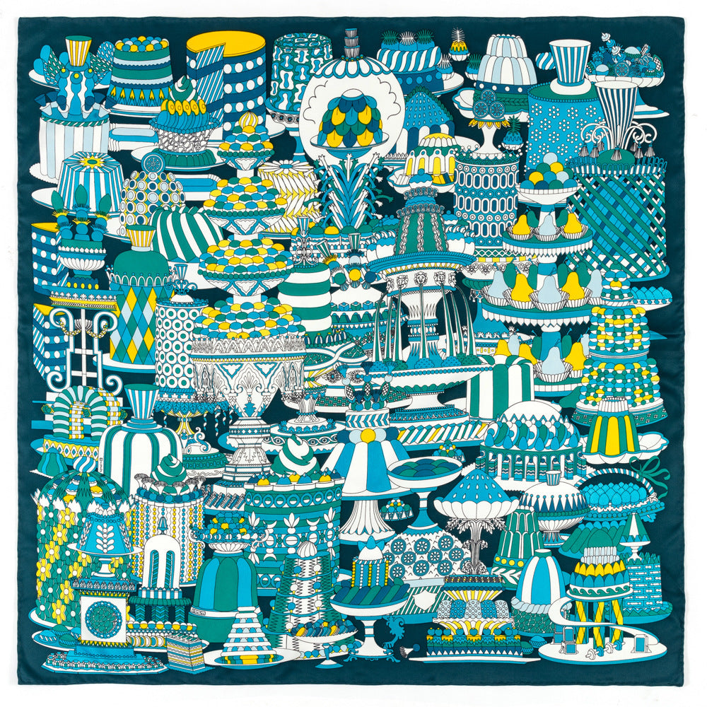 Women's Hand Rolled Printed Silk Scarf