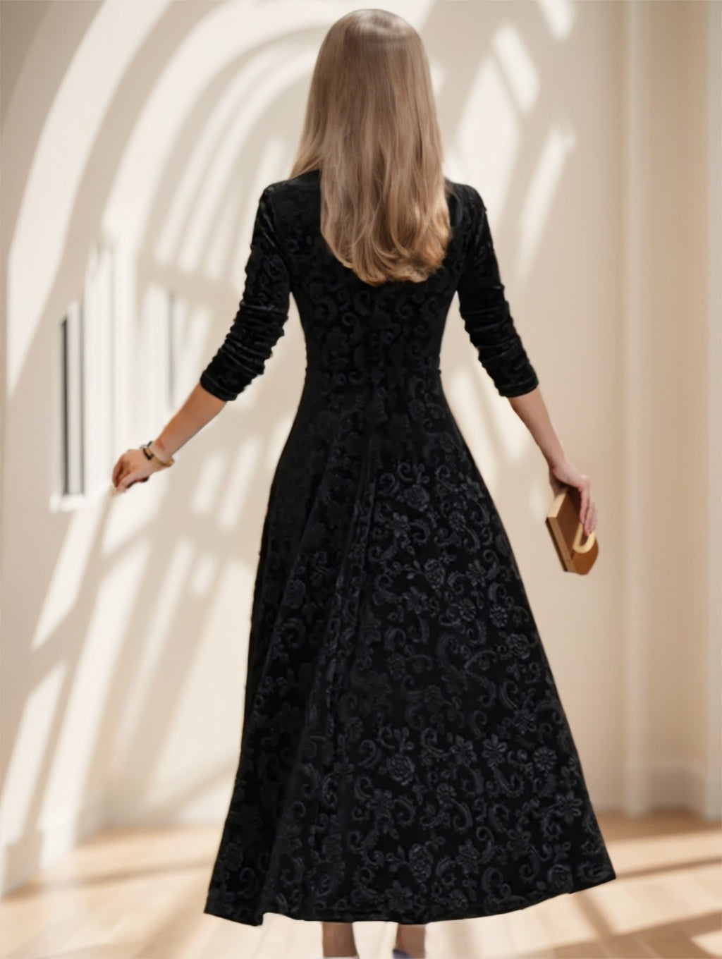 Veloura Bloom Velvet Dress