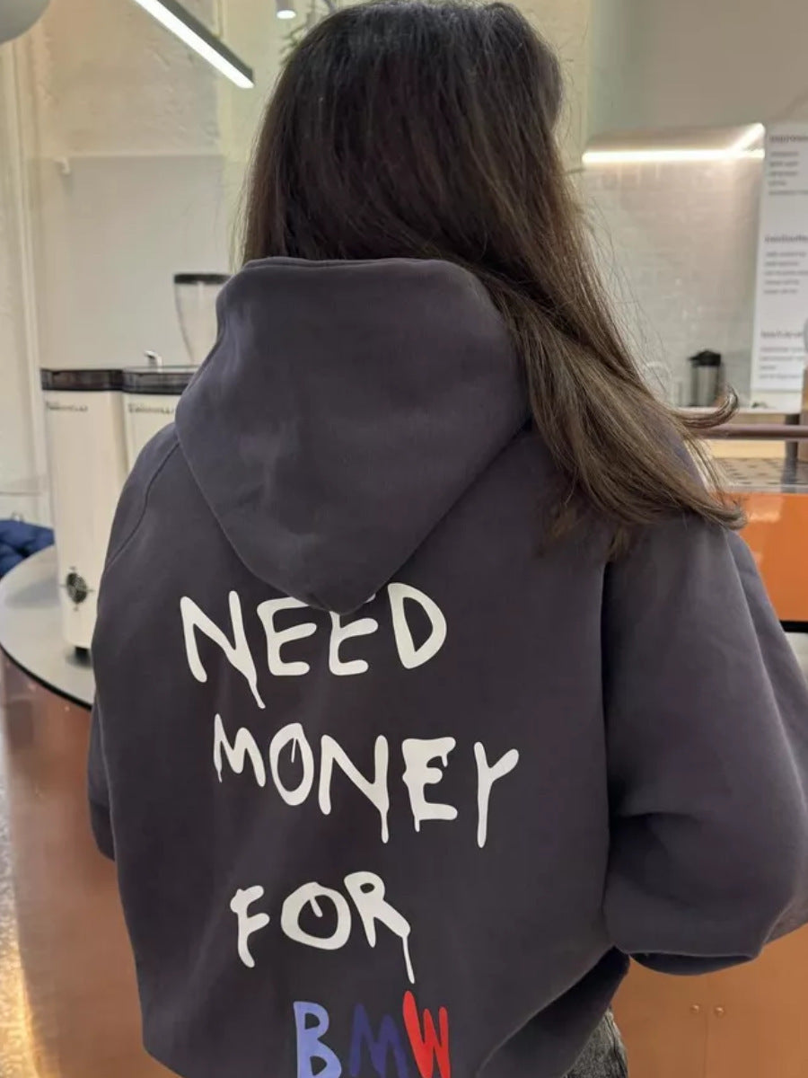 MinimalEase LetterPrint Hoodie
