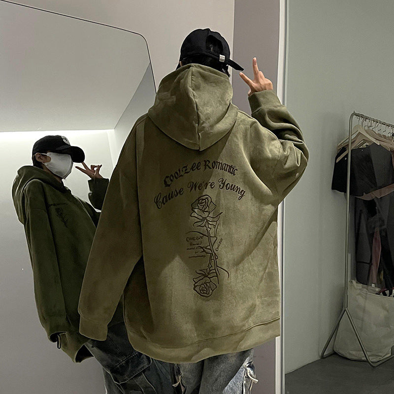 Veloura Suede Hoodie