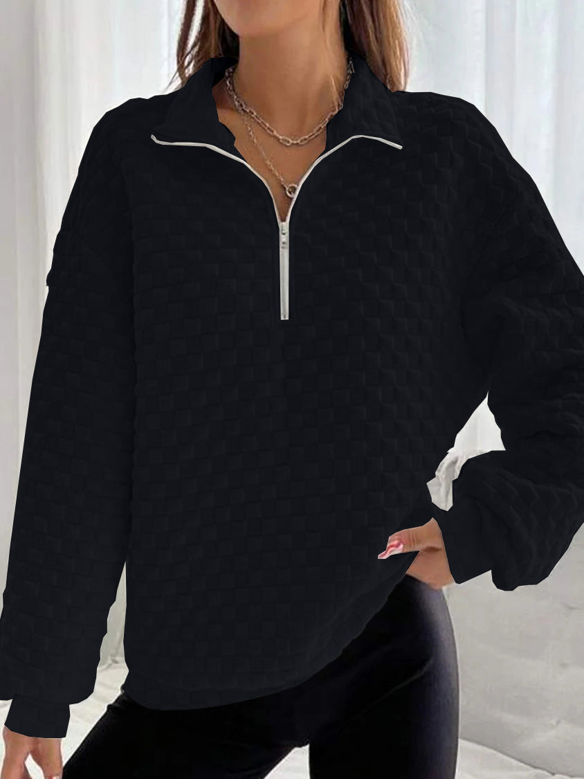 VeluWeave Luxe Zip Sweater