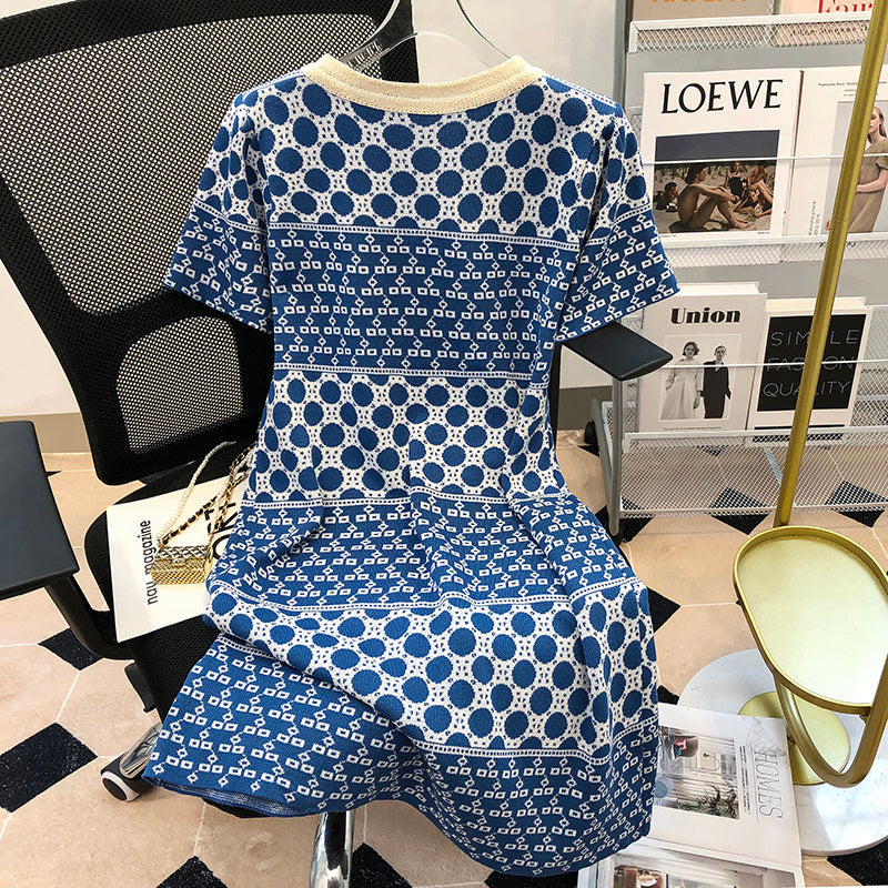 Women's Fashion Knitted Ice Silk Dress