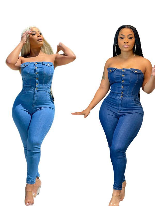 Riviera Curve Denim Jumpsuit