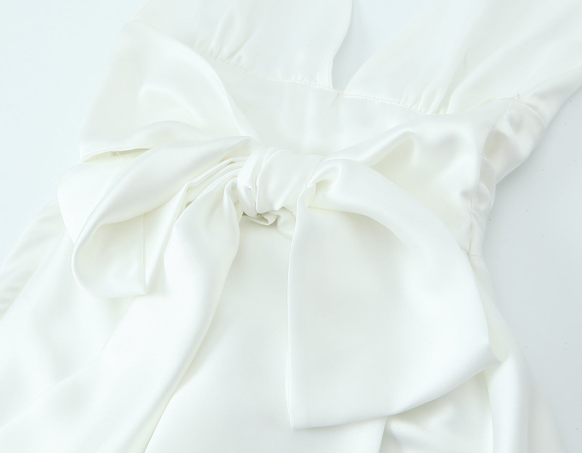 French Fashion Silk Satin Sexy Sling Dress