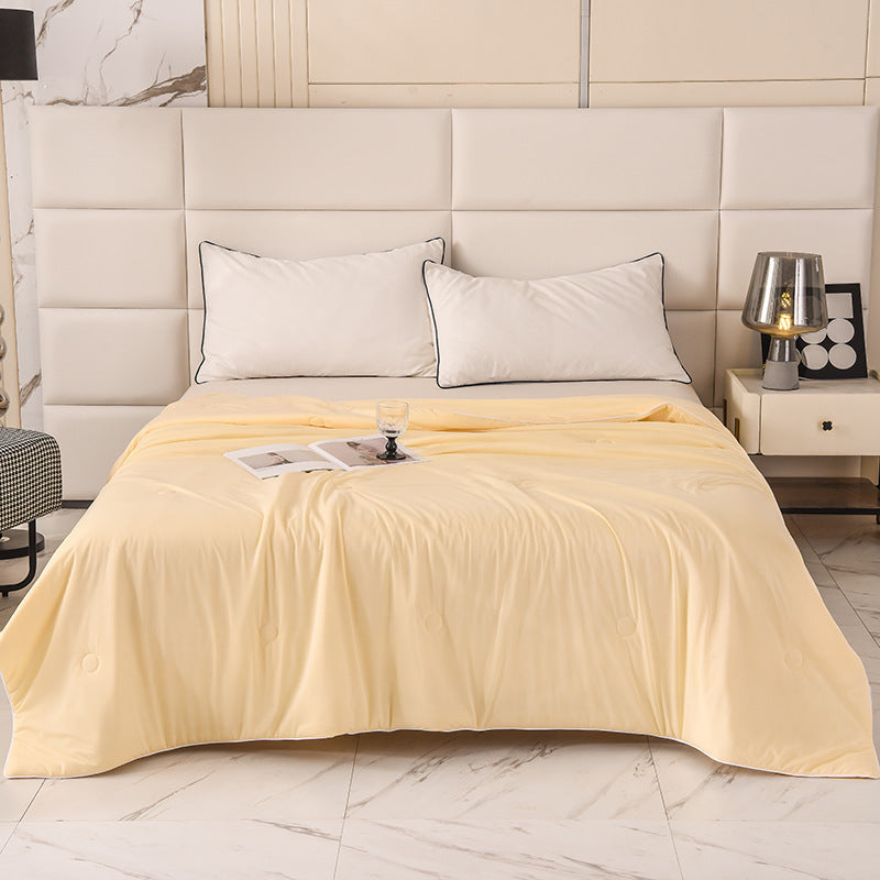 Cool Silk Ice Cream Summer Quilt Pure Color Ice Silk Airable Cover