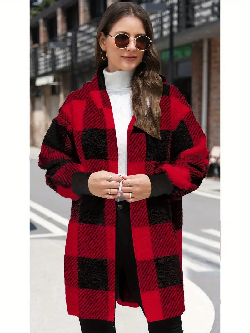 PlaidLuxe Plush Coat